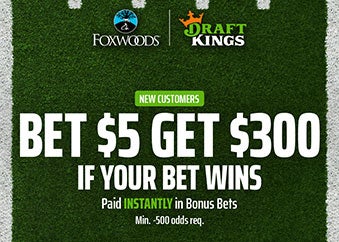 DraftKings Bet $5 and Get $300 in Bonus Bets 