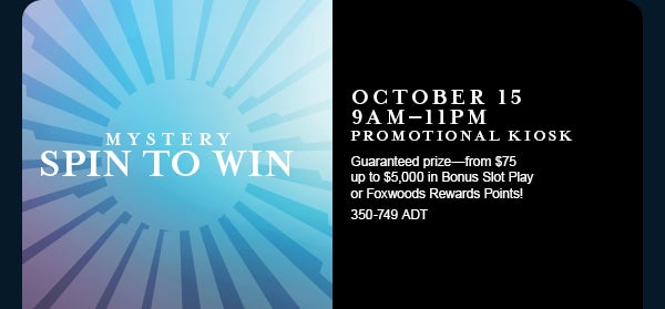 Mystery Spin to Win Foxwoods Resort Casino