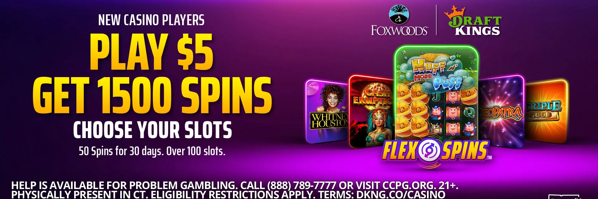 DK Play 5 Get 1500 Spins