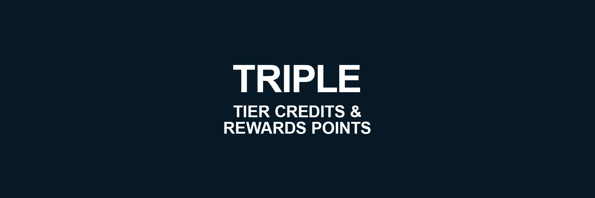 Triple Tier Credits & Rewards Points Foxwoods Resort Casino